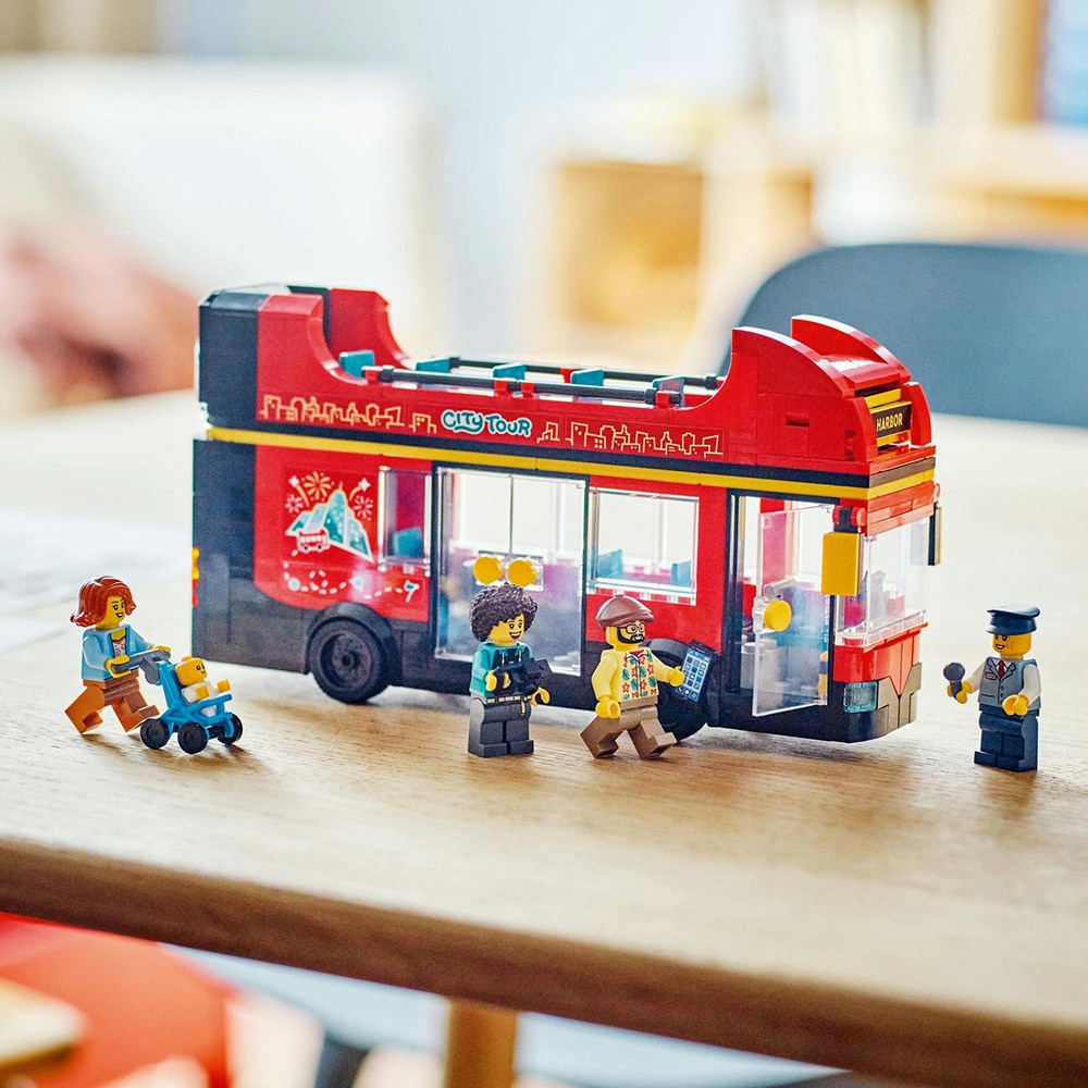 LEGO City: Autobuz turistic rosu cu etaj 60407, 7 ani+, 384 piese