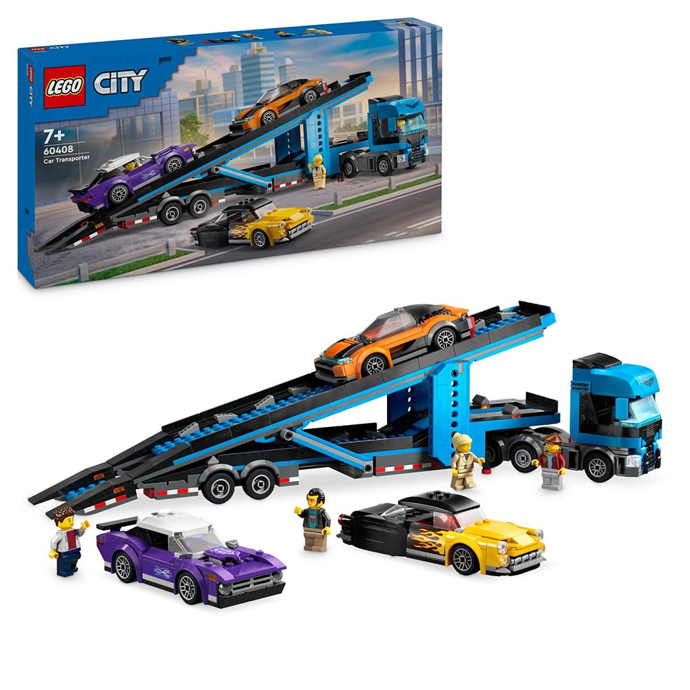 LEGO City: Camion transportor de masini sport 60408, 7 ani+, 998 piese