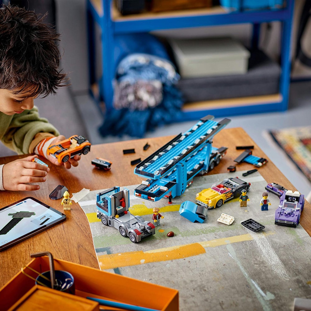 LEGO City: Camion transportor de masini sport 60408, 7 ani+, 998 piese