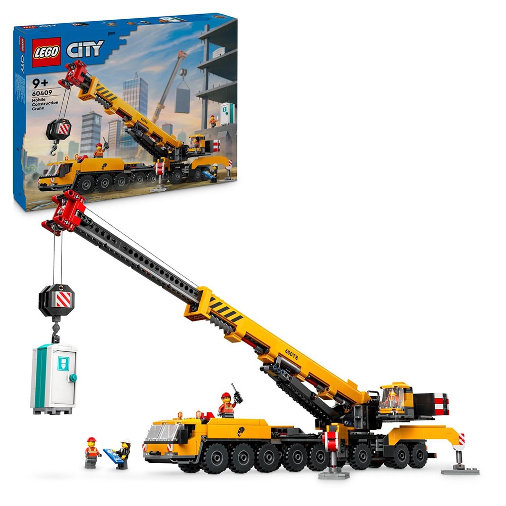 LEGO City: Macara mobila galbena de constructii 60409, 9 ani+, 1116 piese