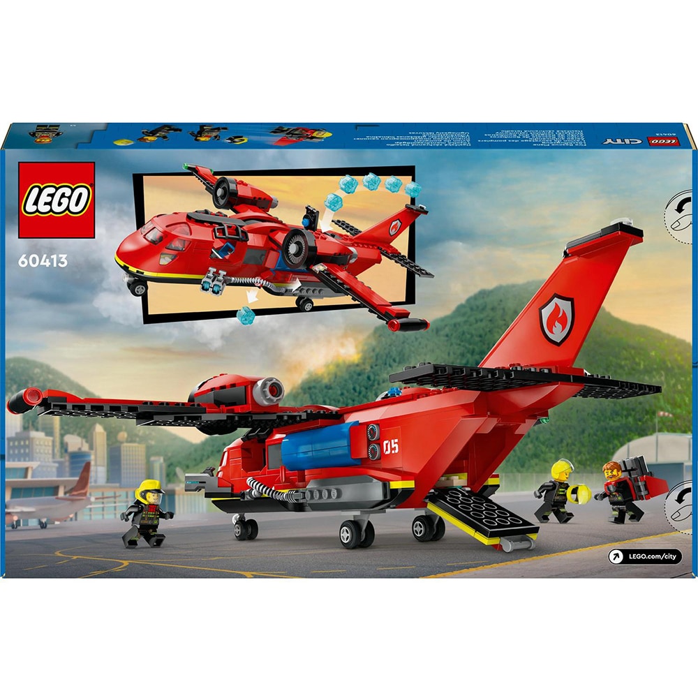 LEGO City: Avion de pompieri 60413, 6 ani+, 478 piese