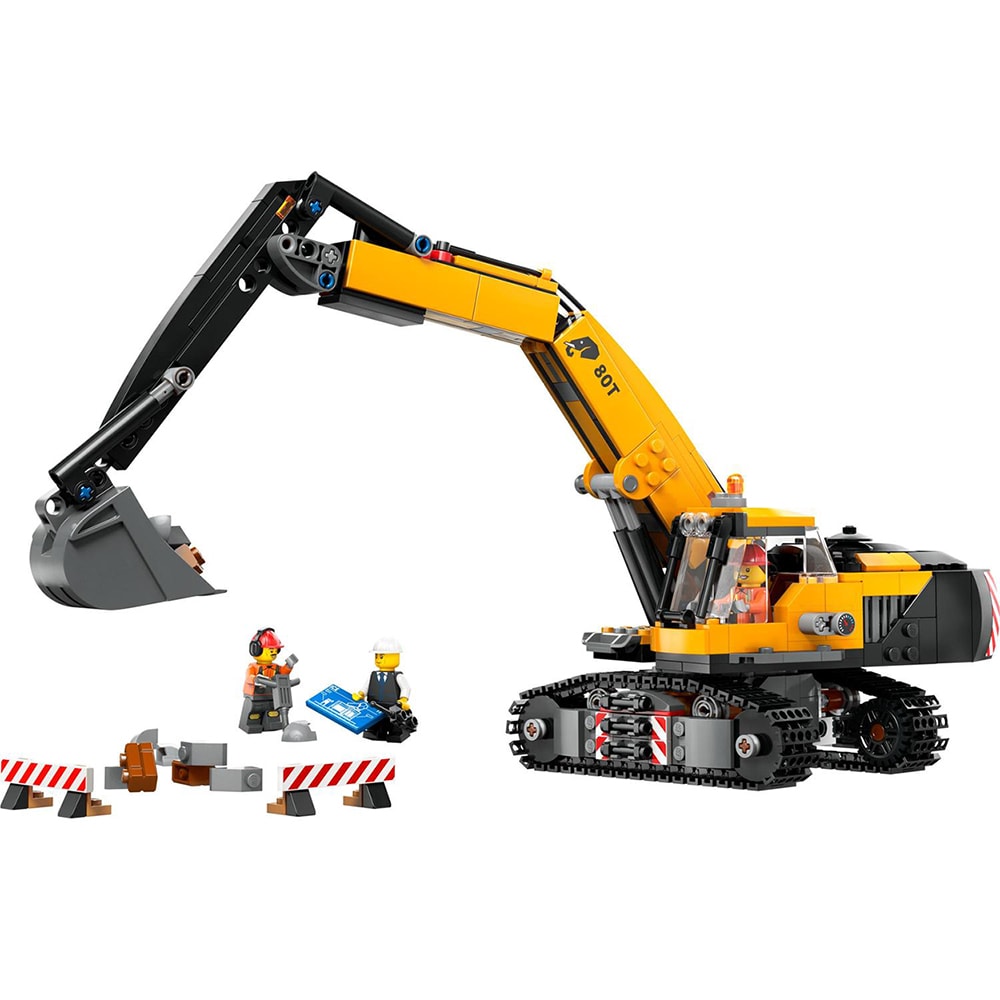 LEGO City: Excavator galben de constructii 60420, 8 ani+, 633 piese