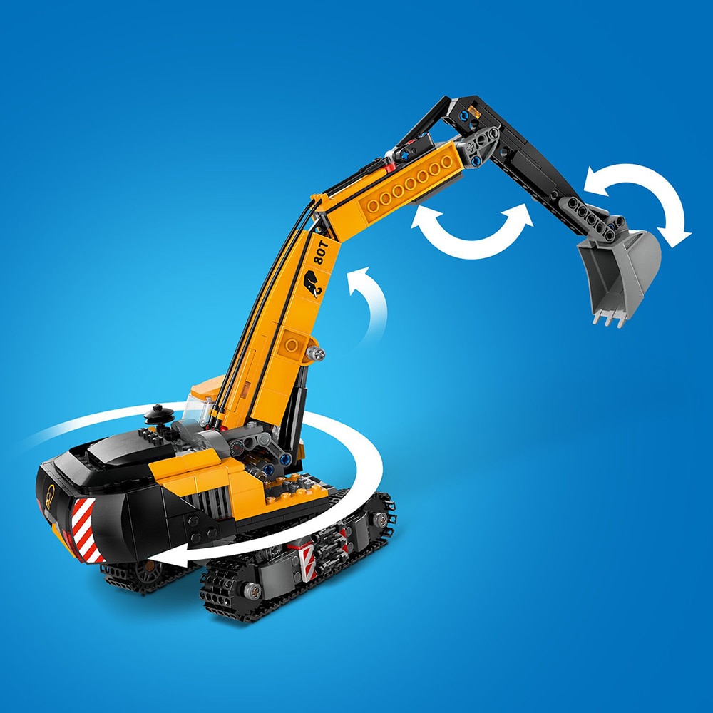 LEGO City: Excavator galben de constructii 60420, 8 ani+, 633 piese