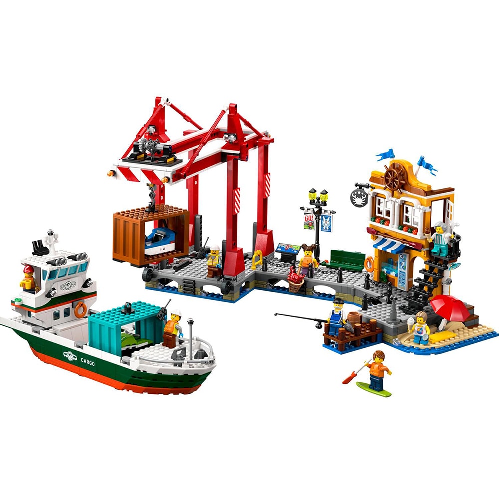 LEGO City: Port si nava de transport marfa 60422, 8 ani+, 1226 piese