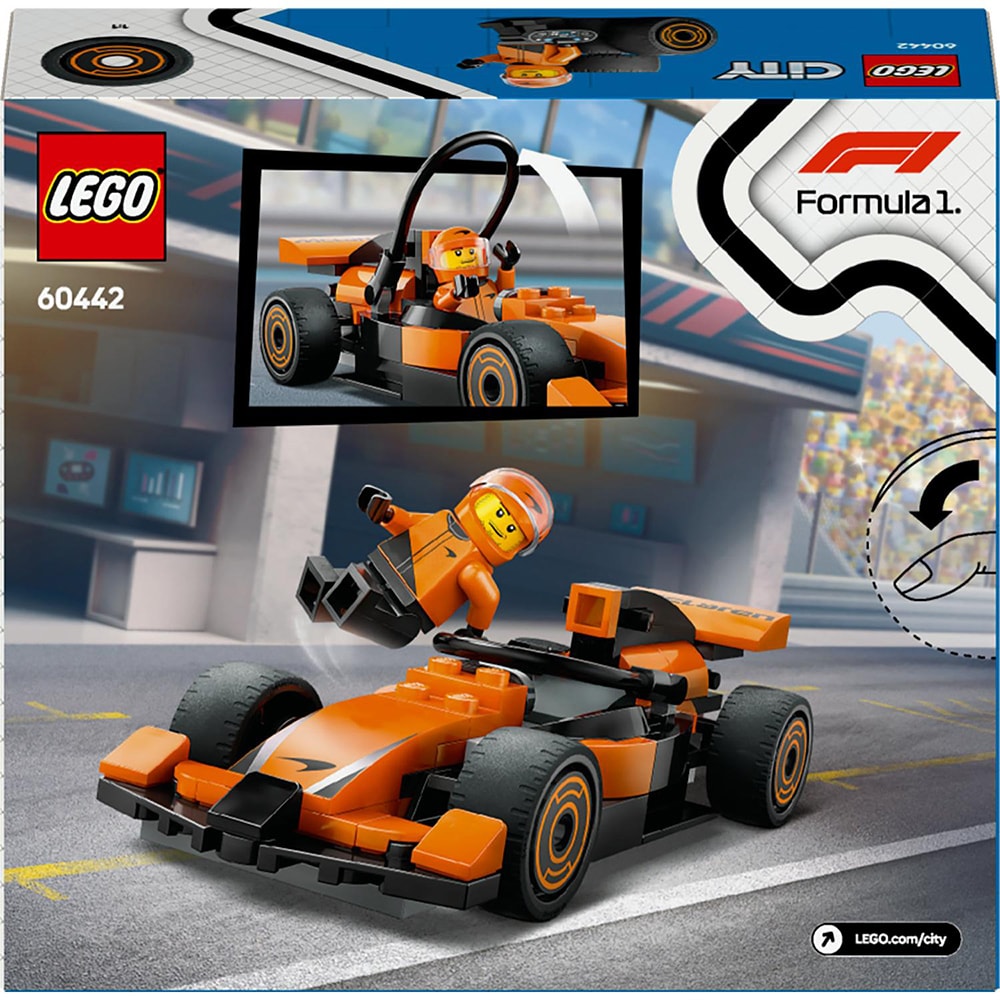 LEGO City: Formula 1 - Pilot F1 cu masina de curse McLaren 60442, 6 ani+, 86 piese