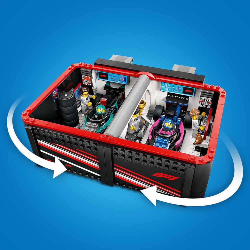LEGO City: Garaj F1 si masini Mercedes-AMG si Alpine 60444, 7 ani+, 678 piese
