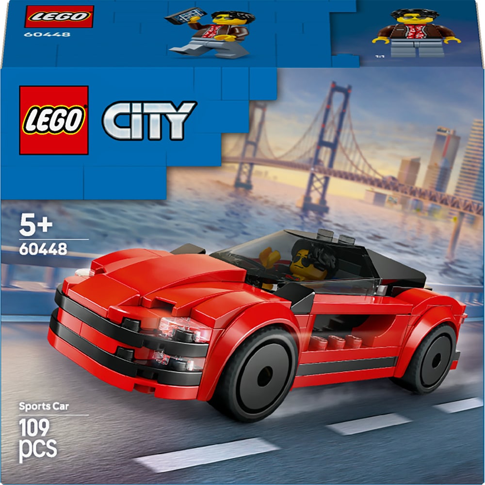 LEGO City: Masina sport rosie 60448, 5 ani+, 109 piese