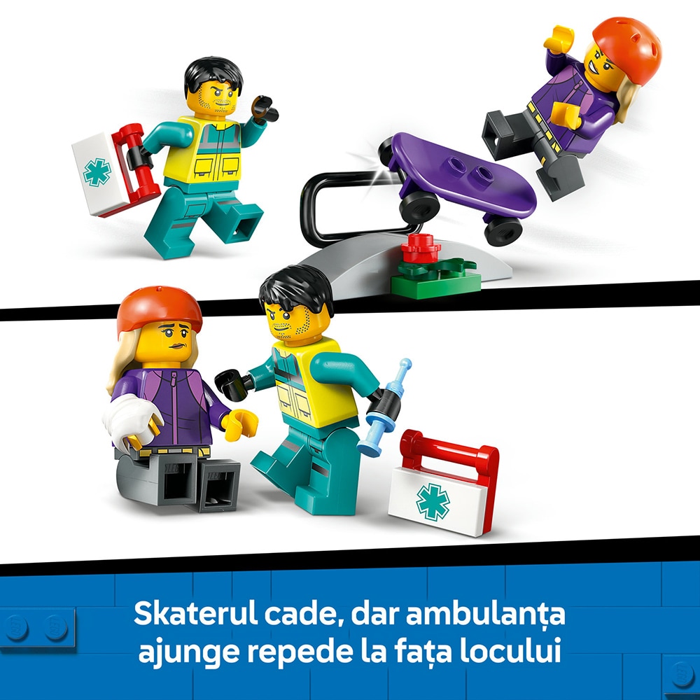 LEGO City: Ambulanta de urgente 60451, 5 ani+, 184 piese