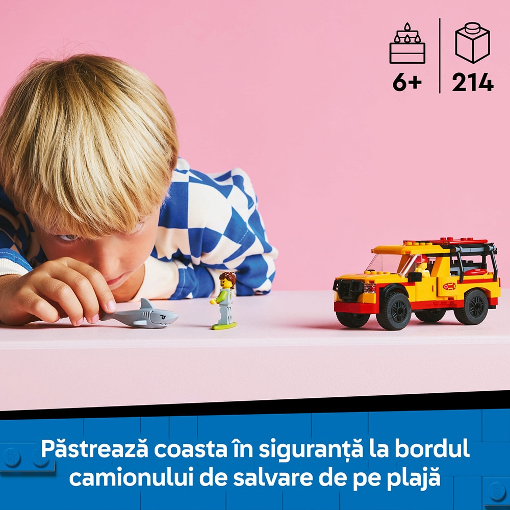 LEGO City: Masina de interventie a salvamarilor 60453, 6 ani+, 214 piese
