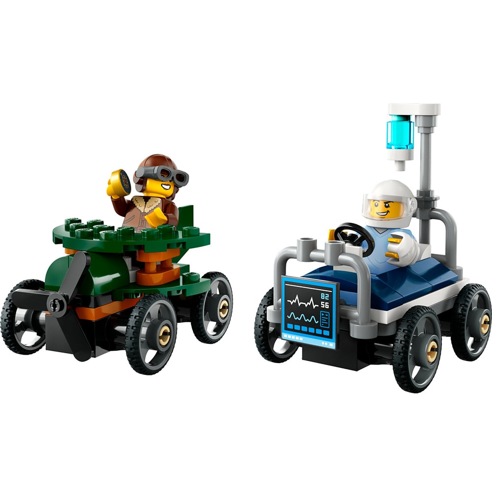 LEGO City: Pachet de curse Avion vs. pat de spital 60459, 5 ani+, 70 piese