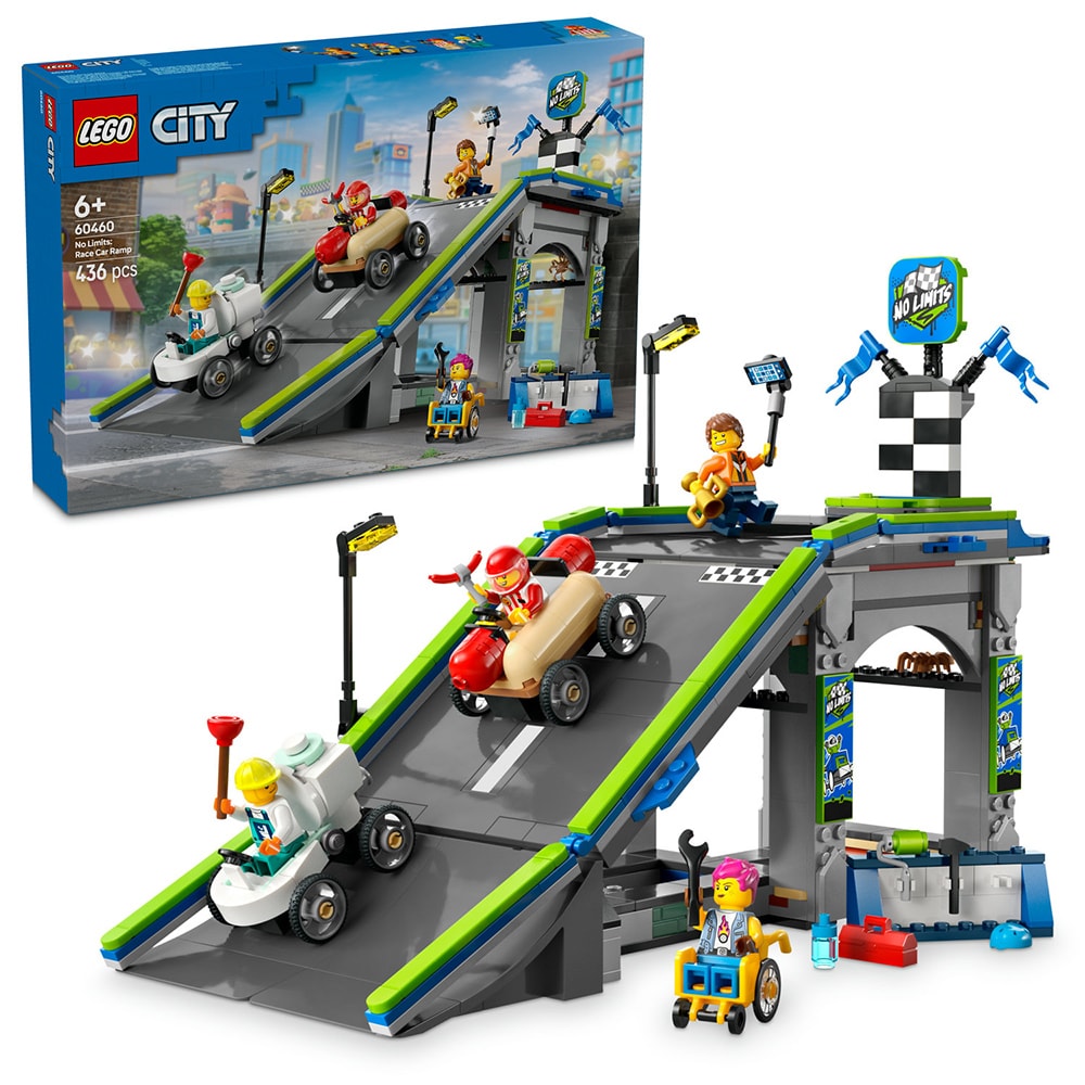 LEGO City: Fara limite - Rampa pentru curse de masini 60460, 6 ani+, 436 piese