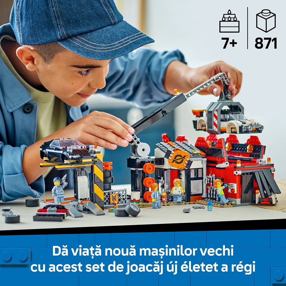 LEGO City: Cimitir de masini vechi 60472, 7 ani+, 871 piese