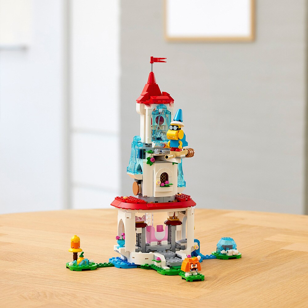 LEGO Super Mario: Set de extindere Costum de pisica pentru Peach si Turn inghetat 71407, 7 ani+, 494 piese