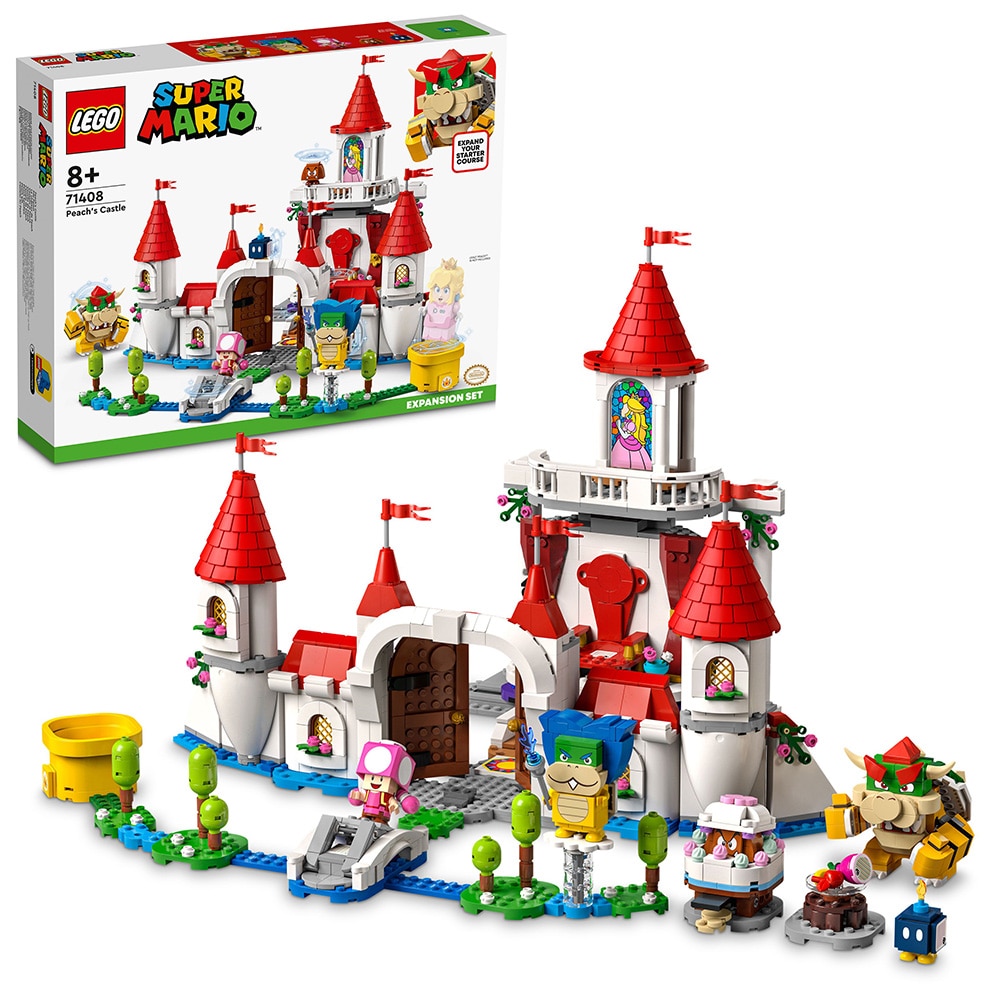 LEGO Super Mario: Set de extindere Castelul lui Peach 71408, 8 ani+, 1216 piese