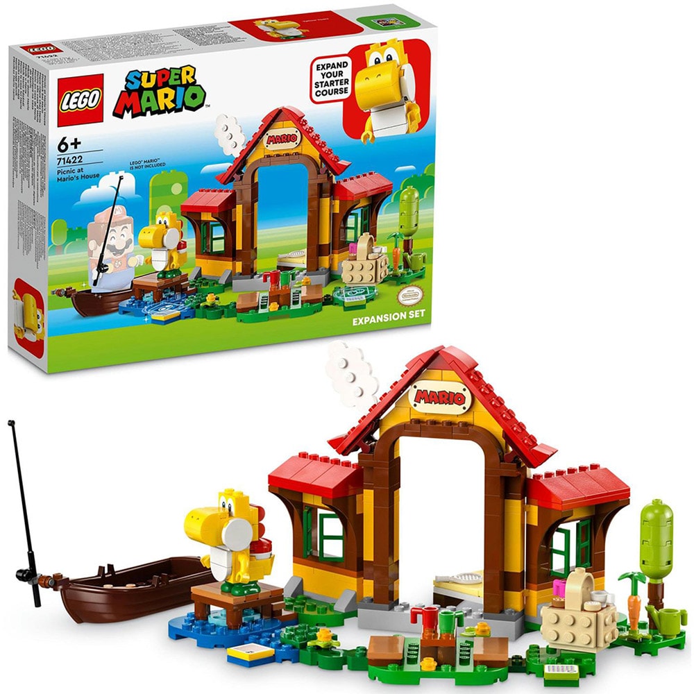 LEGO Super Mario: Picnic la casa lui Mario - Set de extindere 71422, 6 ani+, 259 piese