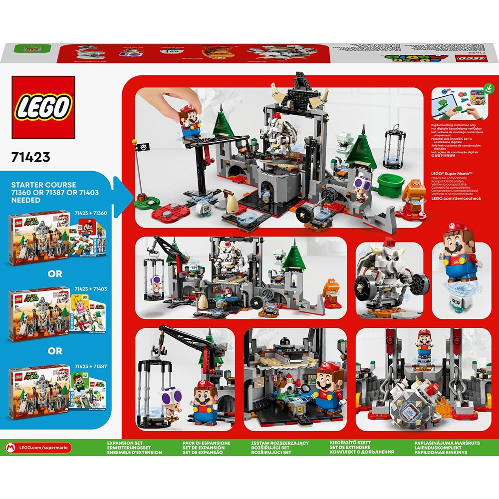 LEGO Super Mario: Batalia lui Dry Bowser - Set de extindere 71423, 8 ani+, 1321 piese