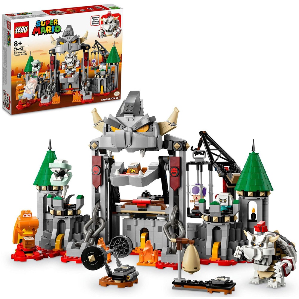 LEGO Super Mario: Batalia lui Dry Bowser - Set de extindere 71423, 8 ani+, 1321 piese