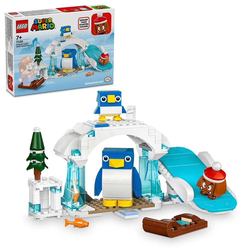 LEGO Super Mario: Set de extindere - Aventura in zapada a familiei penguin 71430, 7 ani+, 228 piese