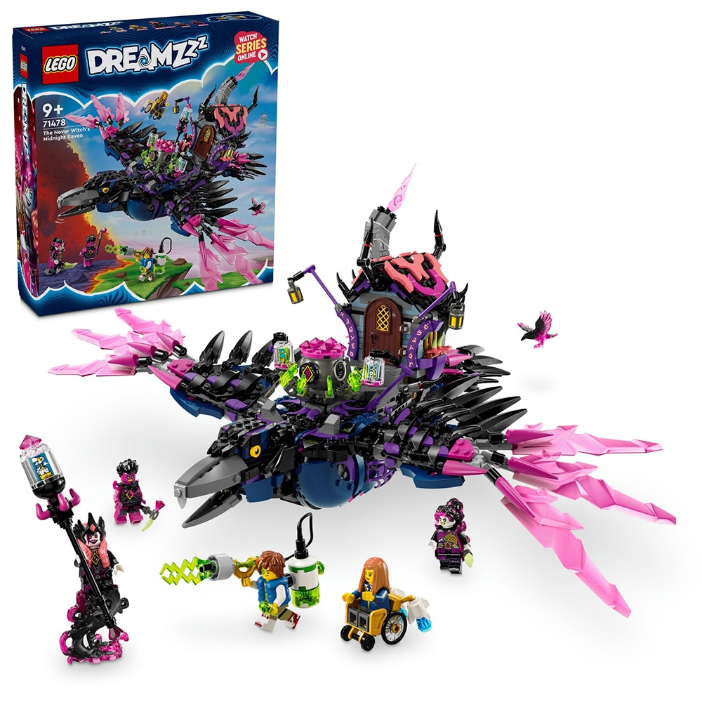 LEGO DREAMZzz: Corbul de la miezul noptii al vrajitoarei din Never 71478, 9 ani+, 1203 piese