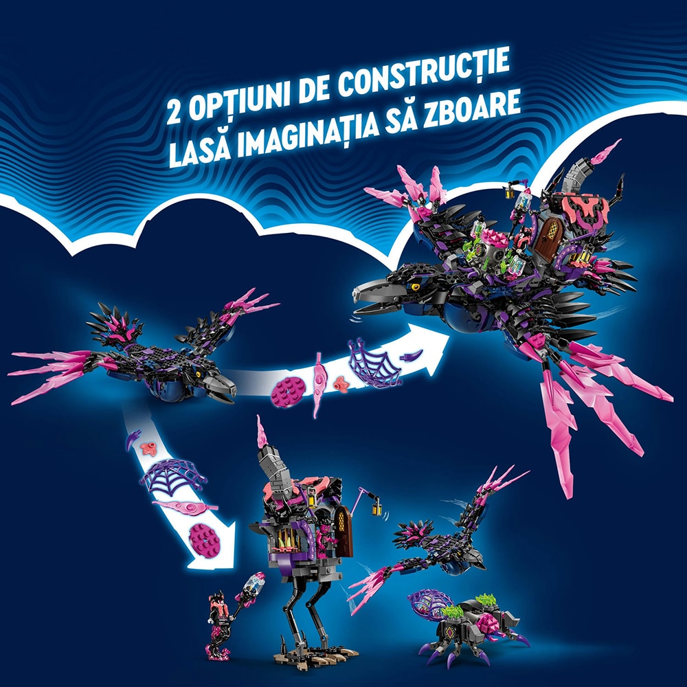 LEGO DREAMZzz: Corbul de la miezul noptii al vrajitoarei din Never 71478, 9 ani+, 1203 piese