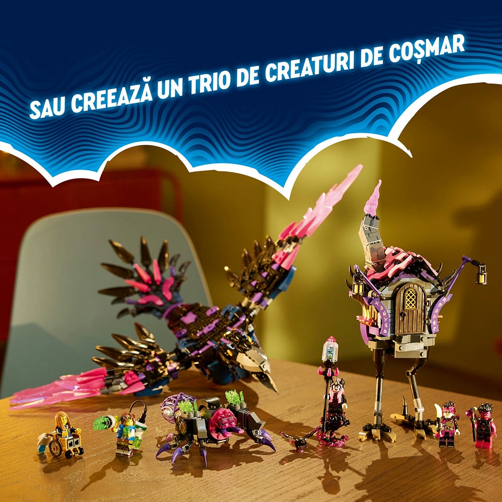LEGO DREAMZzz: Corbul de la miezul noptii al vrajitoarei din Never 71478, 9 ani+, 1203 piese