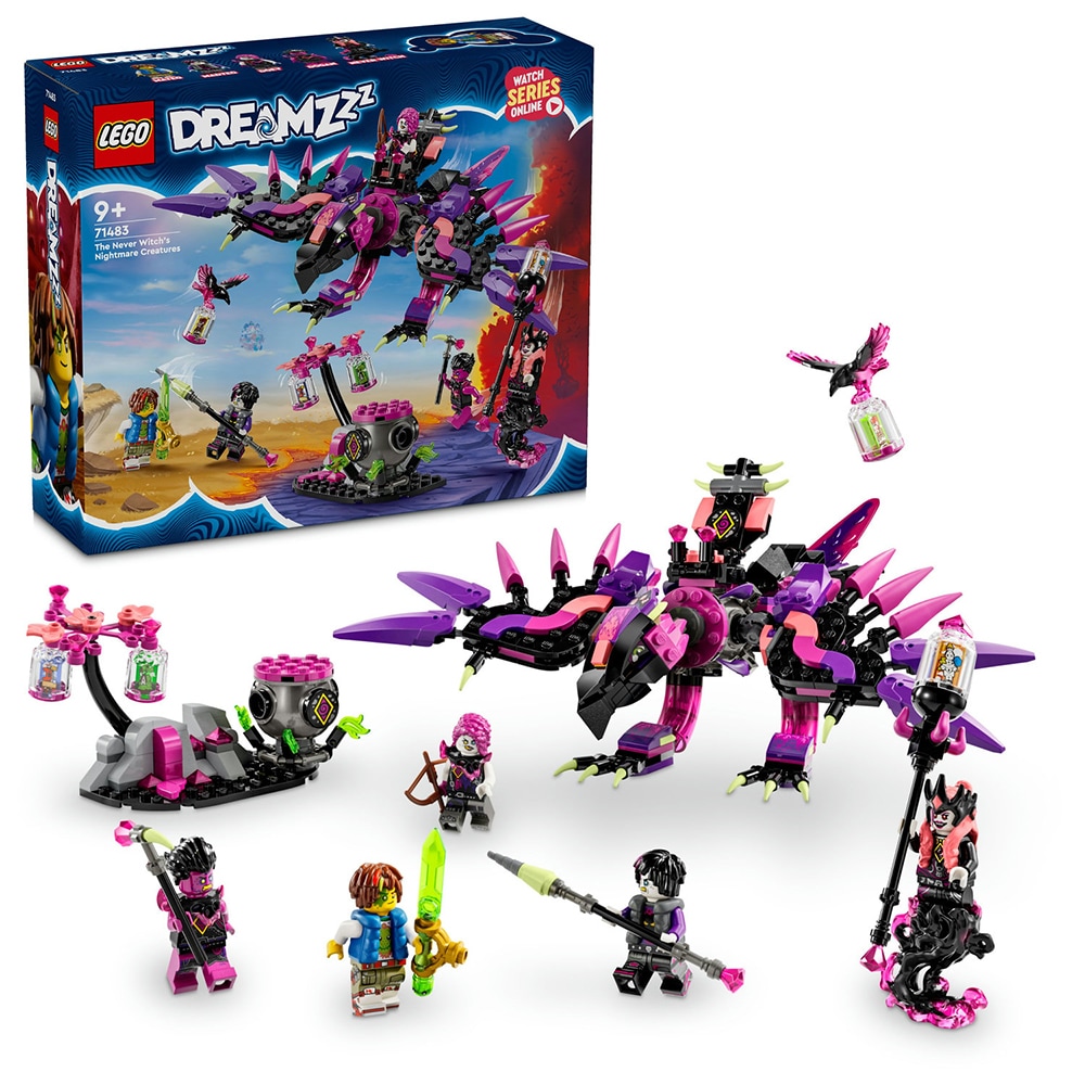 LEGO DREAMZzz: Creaturile de cosmar ale vrajitoarei din Never 71483, 9 ani+, 457 piese
