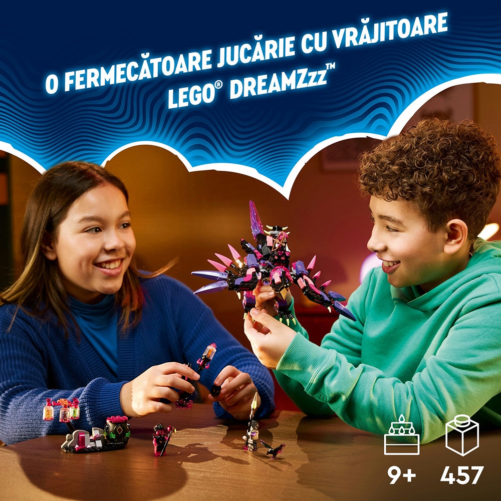LEGO DREAMZzz: Creaturile de cosmar ale vrajitoarei din Never 71483, 9 ani+, 457 piese