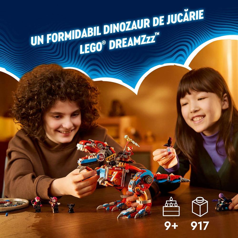 LEGO DREAMZzz: Dinozaurul robot C-Rex al lui Cooper 71484, 9 ani+, 917 piese