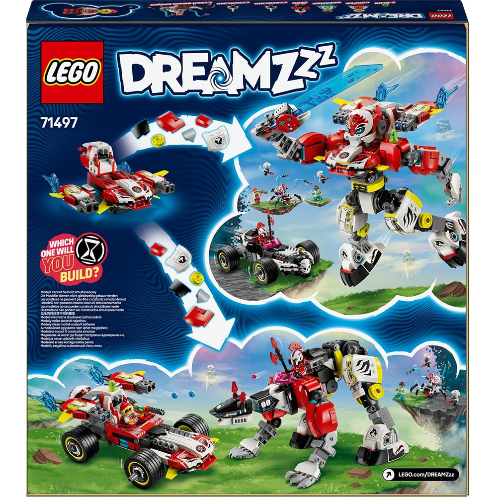 LEGO DREAMZzz: Robotul tigru al lui Cooper si masina hot rod a lui Zero 71497, 9 ani+, 1006 piese