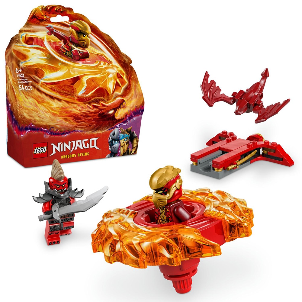 LEGO Ninjago: Dragonul Spinjitzu rotitor al lui Kai 71823, 6 ani+, 54 piese