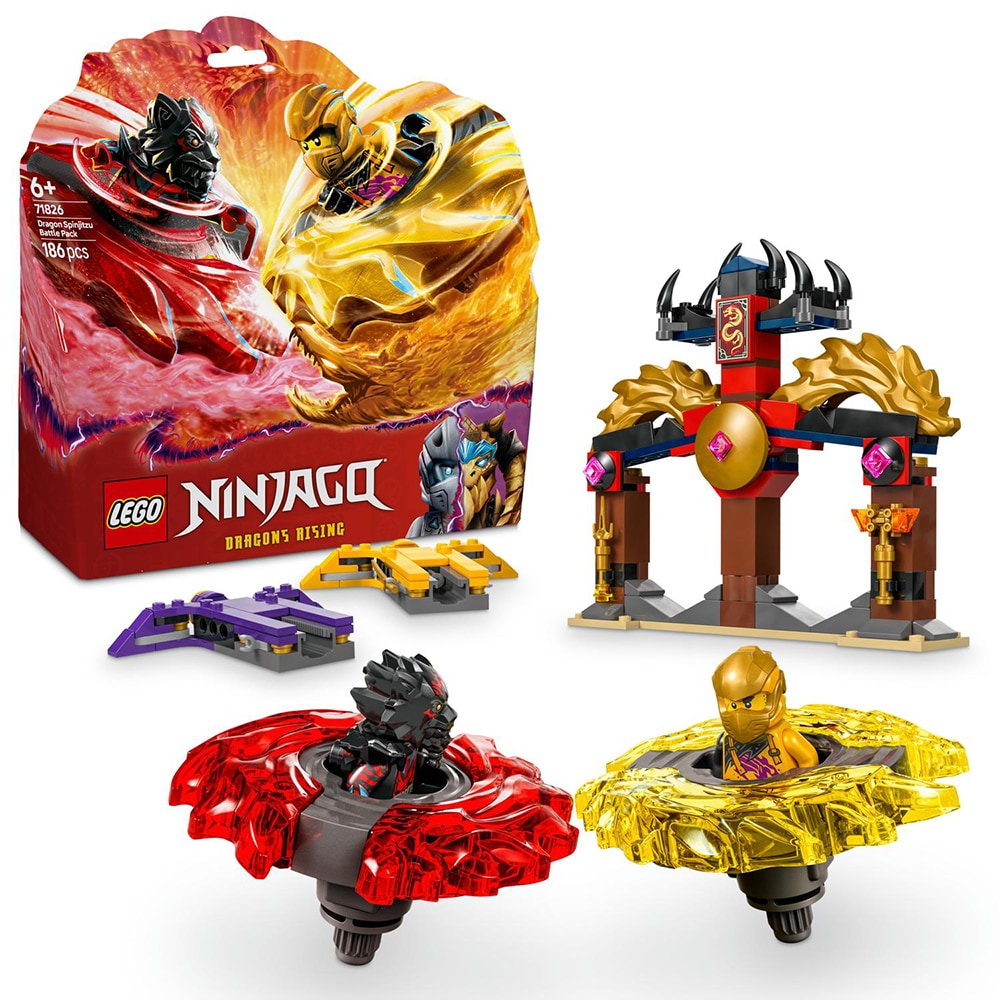 LEGO Ninjago: Pachet de lupta cu dragoni Spinjitzu 71826, 6 ani+, 186 piese