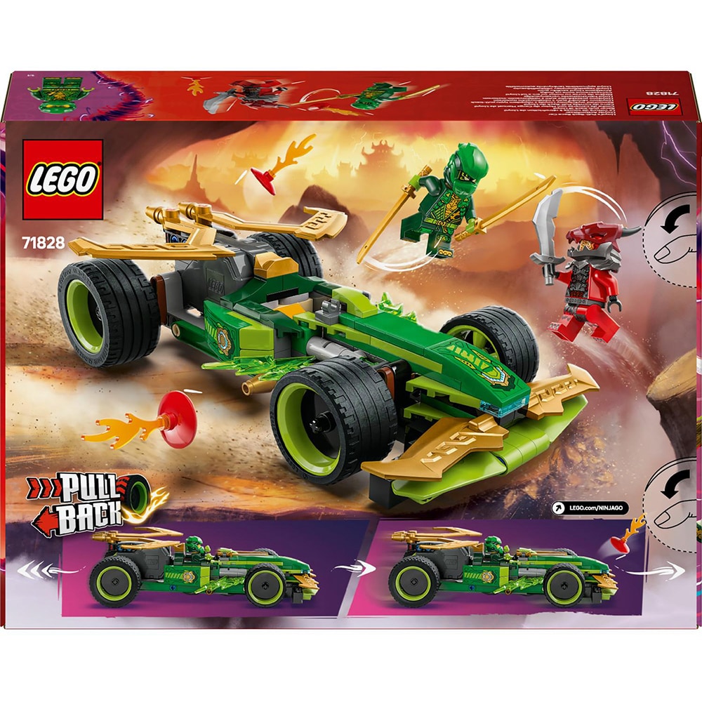 LEGO Ninjago: Masina de curse cu motor cu arc a lui Lloyd 71828, 7 ani+, 181 piese