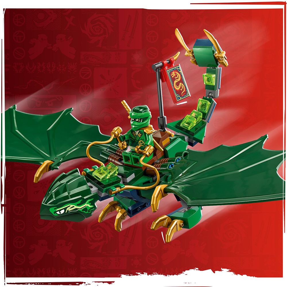 LEGO Ninjago: Dragonul Padure Verde al lui Lloyd 71829, 6 ani+, 128 piese