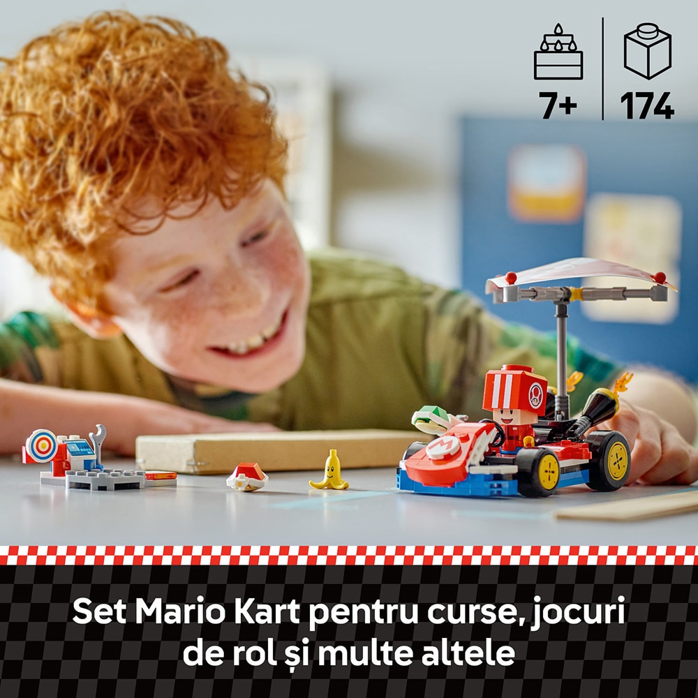 LEGO Super Mario: Mario Kart  Standard Kart 72032, 7 ani+, 174 piese