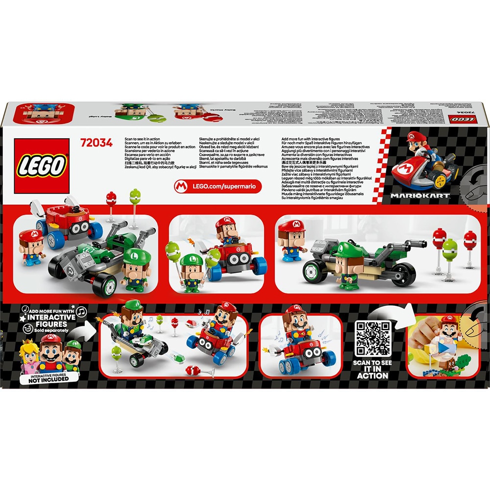 LEGO Super Mario: Mario Kart  Baby Mario si Baby Luigi 72034, 8 ani+, 321 piese