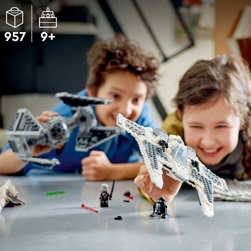 LEGO Star Wars: Fang Fighter mandalorian vs TIE Interceptor 75348, 9 ani+, 957 piese