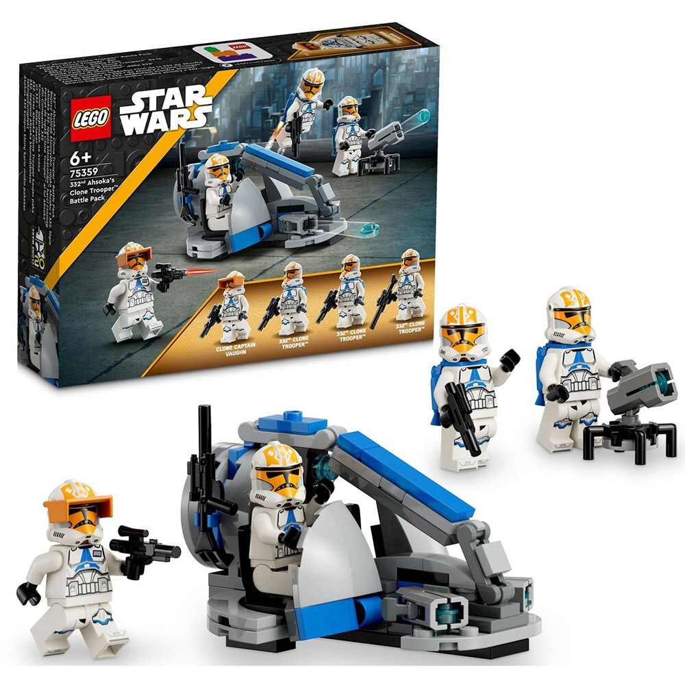 LEGO Star Wars: TM Pachet de lupta Clone Trooper al lui Ahsoka din Compania 332 75359, 6 ani+, 108 piese