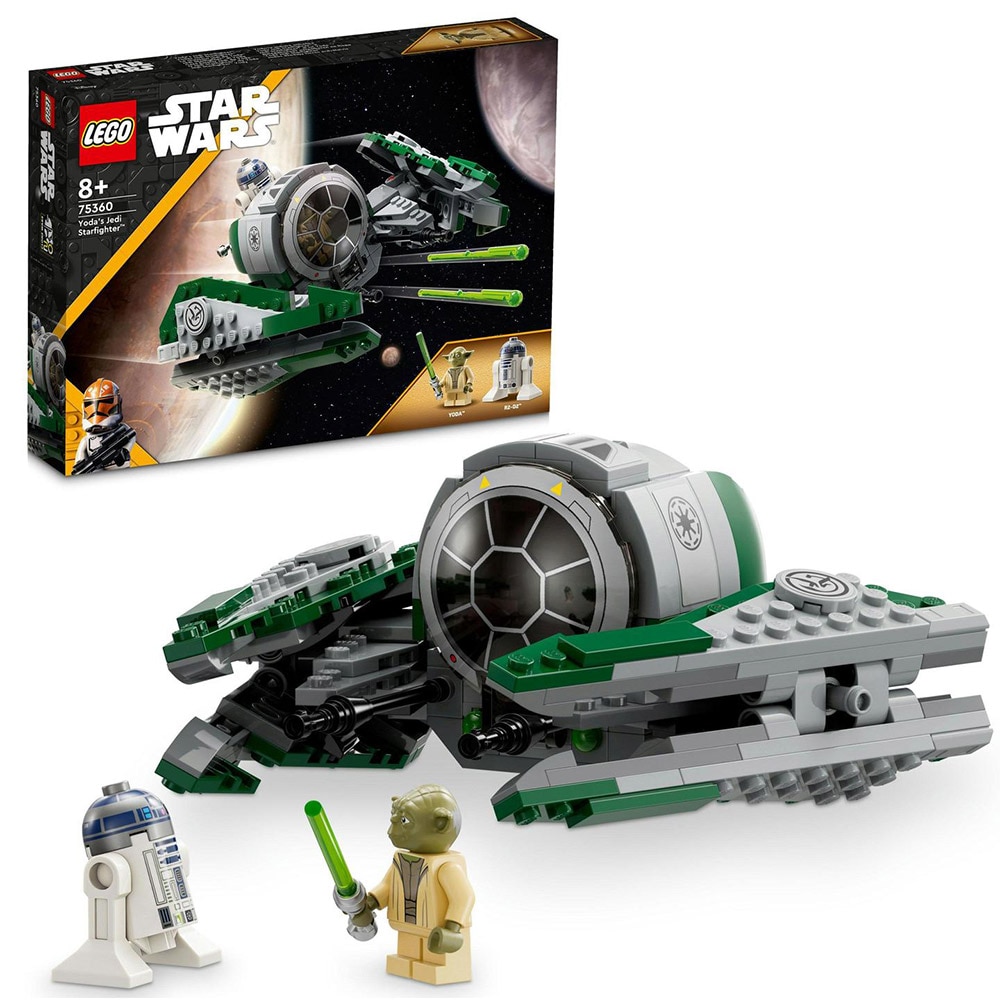 LEGO Star Wars: Jedi Starfighter TM al lui Yoda 75360, 8 ani+, 253 piese