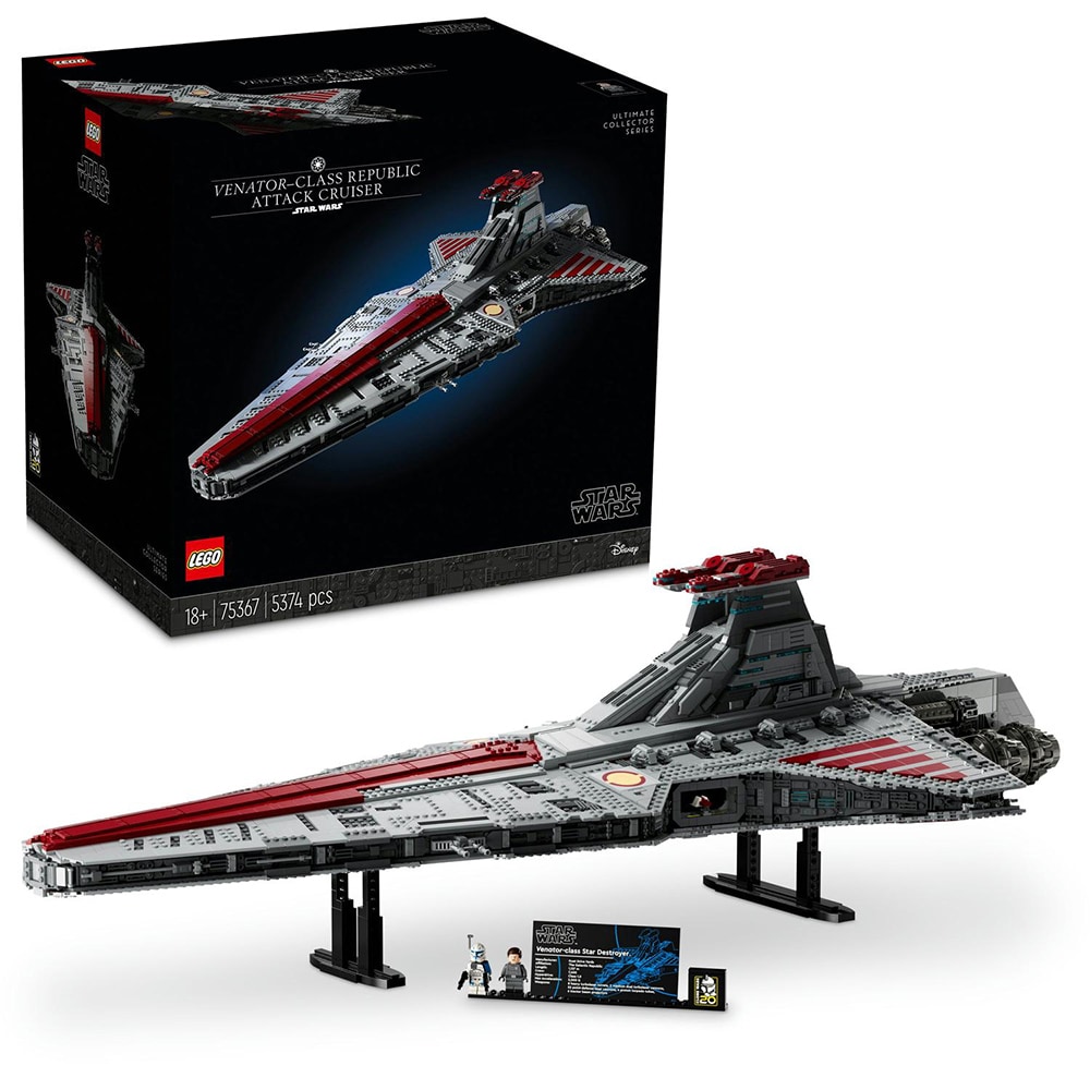 LEGO Star Wars: Venator-Class Republic Attack Cruiser 75367, 18 ani+, 5374 piese