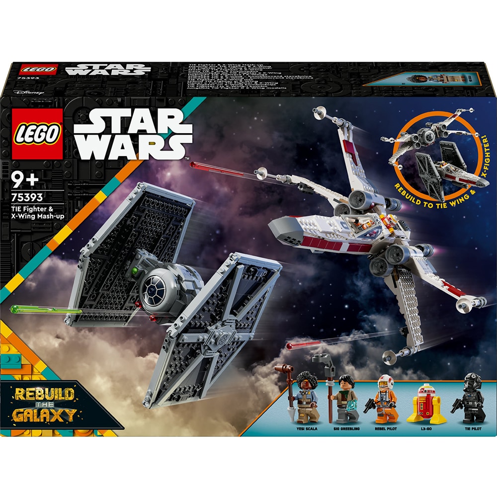 LEGO Star Wars: Hibrid TIE Fighter si X-Wing 75393, 9 ani+, 1058 piese