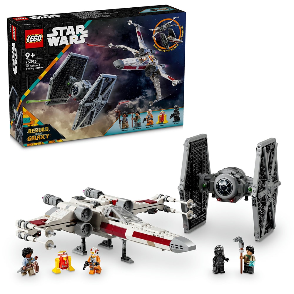 LEGO Star Wars: Hibrid TIE Fighter si X-Wing 75393, 9 ani+, 1058 piese