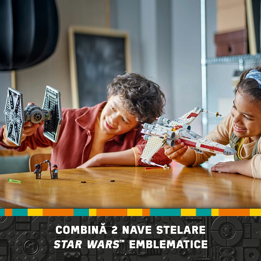 LEGO Star Wars: Hibrid TIE Fighter si X-Wing 75393, 9 ani+, 1058 piese