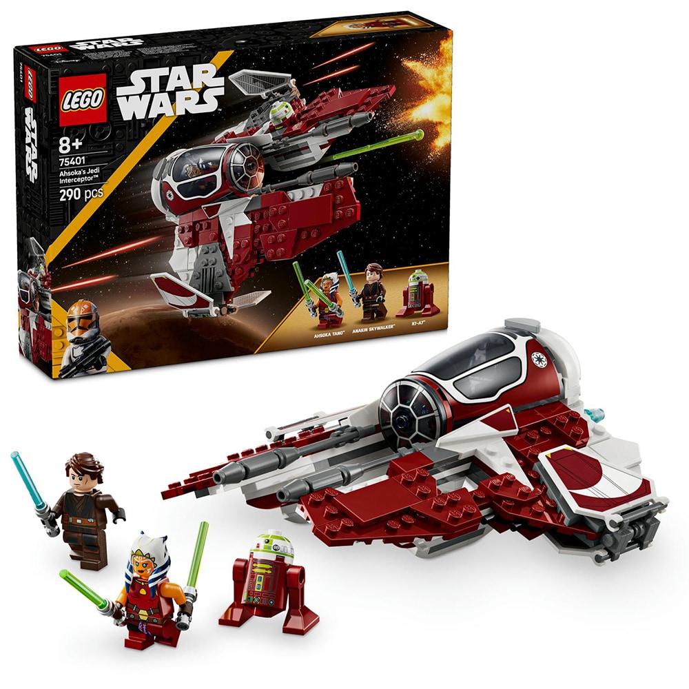 LEGO Star Wars: TM Nava Interceptor Jedi a lui Ahsoka 75401, 8 ani+, 290 piese