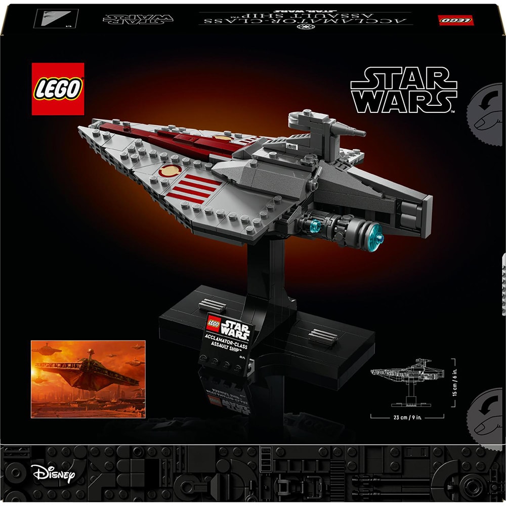 LEGO Star Wars: TM Nava de asalt din clasa Acclamator 75404, 18 ani+, 450 piese