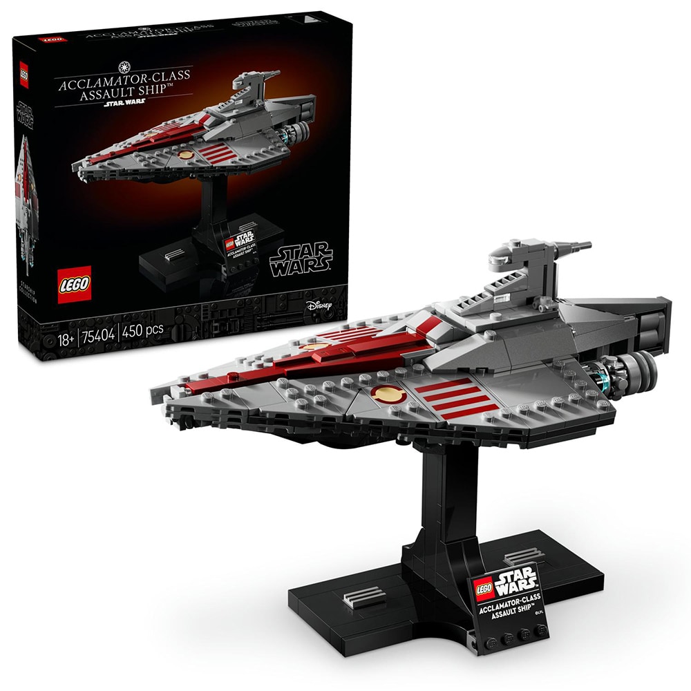 LEGO Star Wars: TM Nava de asalt din clasa Acclamator 75404, 18 ani+, 450 piese