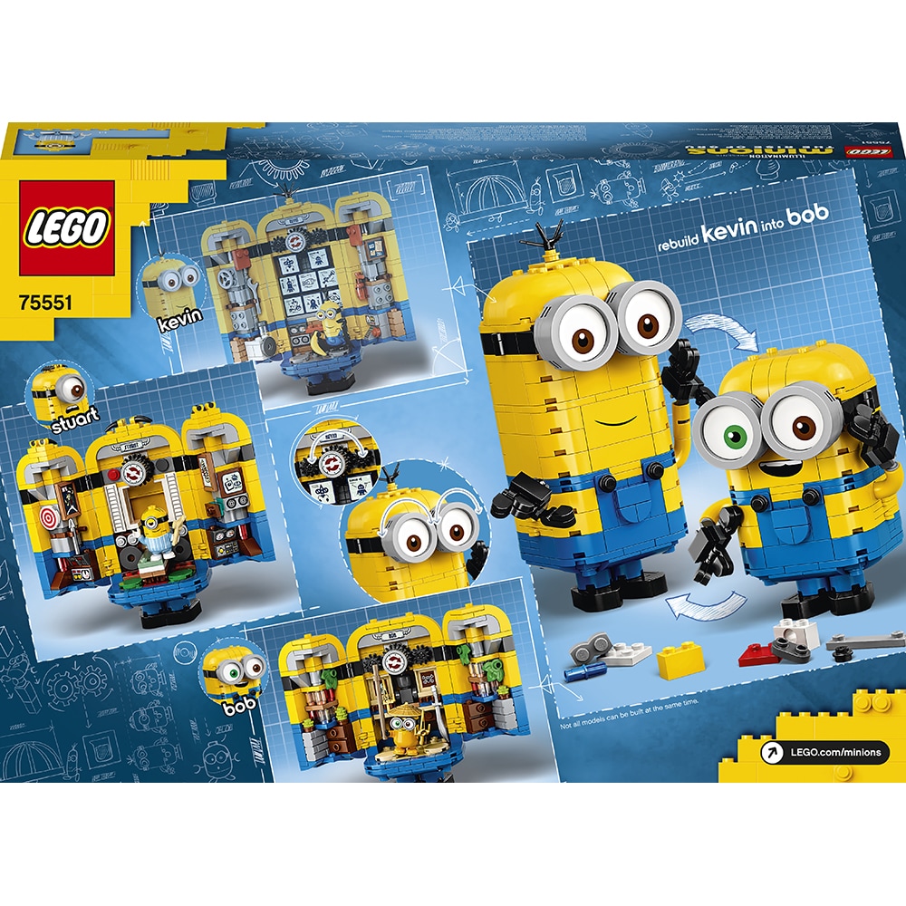 LEGO Minions: Figurine din caramizi si barlogul lor 75551, 8 ani+, 876 piese