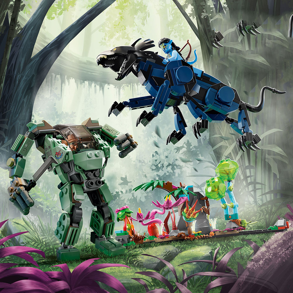 LEGO Avatar: Neytiri si Thanator contra Robotul AMP Quaritch 75571, 9 ani+, 560 piese