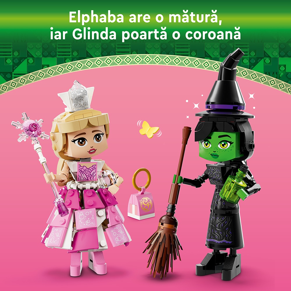 LEGO Wicked: Figurinele Elphaba si Glinda 75682, 10 ani+, 558 piese