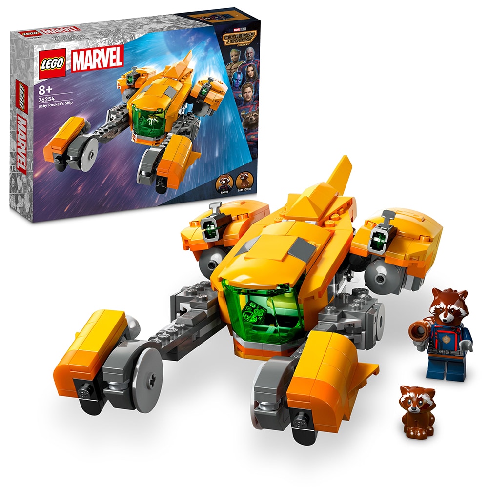 LEGO Super Heroes: Nava lui Baby Rocket 76254, 8 ani+, 330 piese