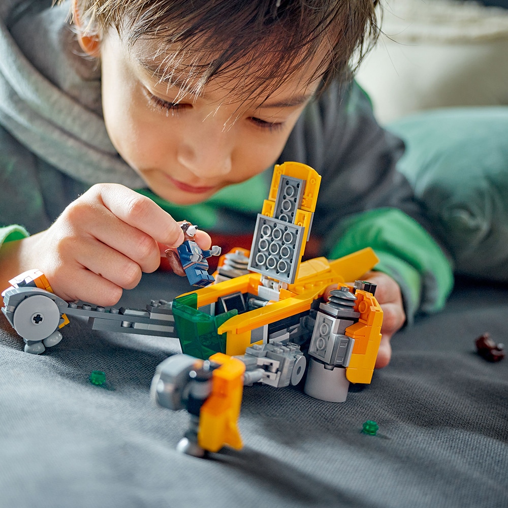 LEGO Super Heroes: Nava lui Baby Rocket 76254, 8 ani+, 330 piese